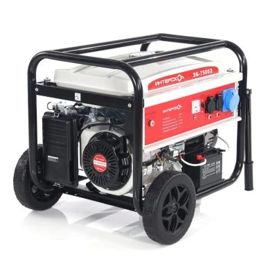 Генератор бензиновый ИНТЕРСКОЛ ЭБ-7500Э синхронный, 6 кВт, (796.0.0.40)