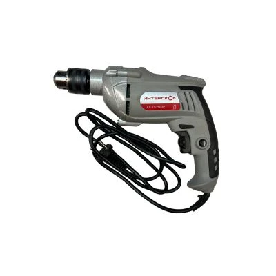 Ударная дрель ИНТЕРСКОЛ ДУ-13/750ЭР, 750 Вт, 2800 об/мин, 45000 уд/мин, (УЦЕНЕННЫЙ ТОВАР) (546.1.0.00/U)