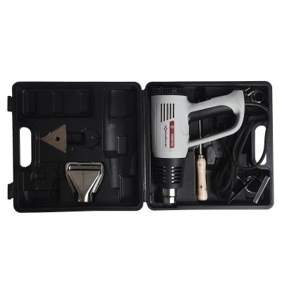 Строительный фен ИНТЕРСКОЛ ФЭ-2000Э, 2000 Вт, 600°С, 500 л/мин, кейс, 4 насадки, 192.0.1.00