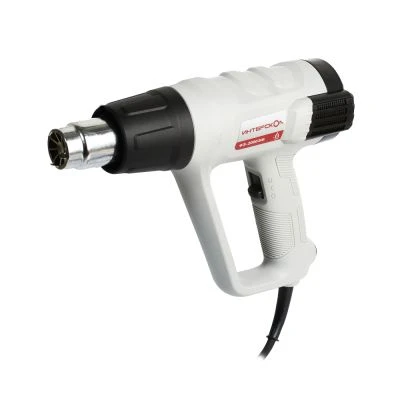 Строительный фен ИНТЕРСКОЛ ФЭ-2000ЭМ,2000 Вт, 600°С, 500 л/мин, кейс, 4 насадки, 385.0.1.00