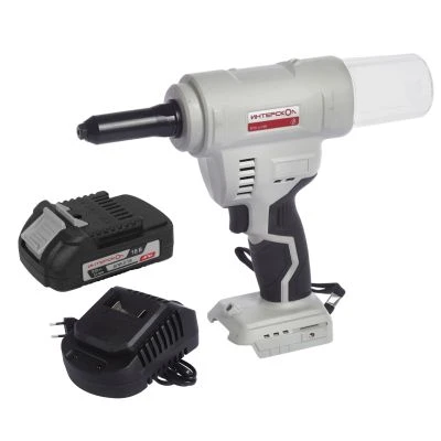 Аккумуляторный заклепочный пистолет ИНТЕРСКОЛ ВПА-6/18В, АПИ, с АКБ 2 Ач и ЗУ (646.1.0.70-B2C)