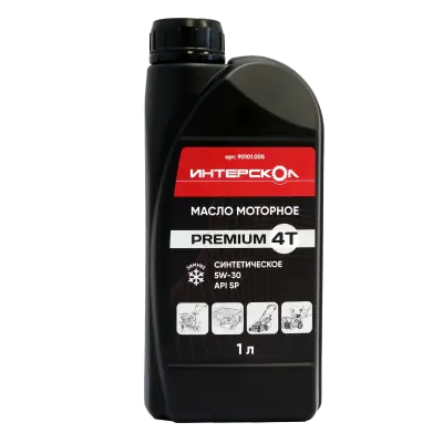 Масло моторное ИНТЕРСКОЛ Premium, 5W-30, 4-х тактное, синтетическое, 1000 мл (90101.005)