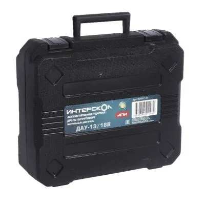 Аккумуляторная дрель-шуруповерт ИНТЕРСКОЛ Комби ДА-13/18ВК 45, 18 В, 1700 об/мин, с 2 АКБ 2 Ач и ЗУ, в кейсе (575.2.2.77)