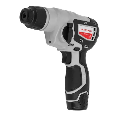 Аккумуляторный перфоратор ИНТЕРСКОЛ ПА-12/12В, 12 В, 1.2 Дж, 4250 уд/мин, с 2 АКБ 2 Ач и ЗУ (648.2.2.70)