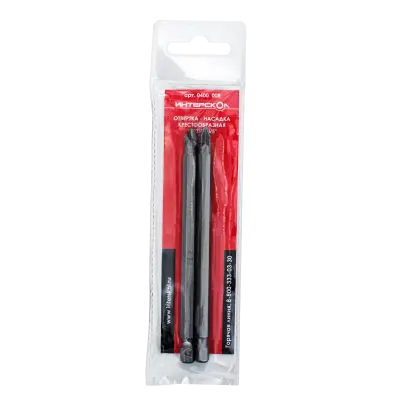 Бита ИНТЕРСКОЛ PZ2, 110 мм HEX, 2 шт. (0400.008)