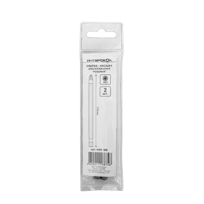 Бита ИНТЕРСКОЛ PZ2, 110 мм HEX, 2 шт. (0400.008)