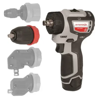 Аккумуляторная дрель-шуруповерт ИНТЕРСКОЛ КомбиМАКС ДА-10/12В 36, 12 В, 1500 об/мин, с 2 АКБ 2 Ач и ЗУ, в сумке (687.2.2.77)