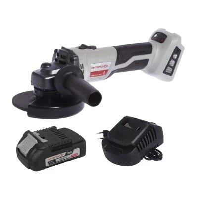Аккумуляторная угловая шлифмашина ИНТЕРСКОЛ УШМ-125/18ВЭ, 18 В, 125 мм, 8500 об/мин, с АКБ 2 Ач и ЗУ (684.1.0.70-B2C)