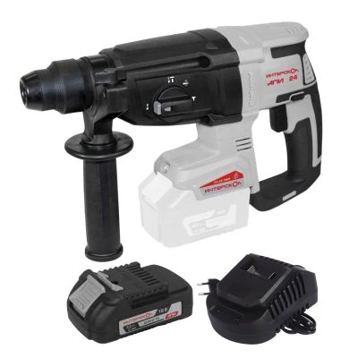 Аккумуляторный перфоратор ИНТЕРСКОЛ ПА-24/18ВM, 18 В, 2.6 Дж, 5300 уд/мин, с АКБ 2 Ач и ЗУ, в кейсе (730.0.0.70-B2C)