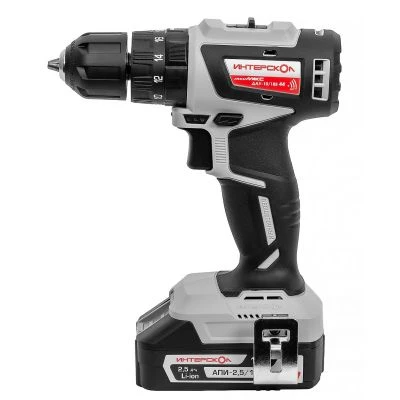 Дрель-шуруповерт ИНТЕРСКОЛ МиниМАКС ДАУ-10/18В, 18 В, 1650 об/мин, 25500 уд/мин, с 2 АКБ 2.5 Ач и ЗУ, в кейсе (769.2.2.45)