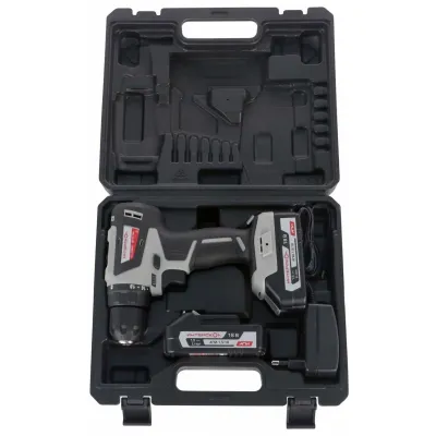 Аккумуляторная дрель-шуруповерт ИНТЕРСКОЛ ДА-10/18В 42, 18 В, 1500 об/мин, с 2 АКБ 1.5 Ач и ЗУ, в кейсе (709.1.2.70)