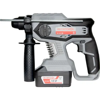 Аккумуляторный перфоратор ИНТЕРСКОЛ ПА-24/18В, 18 В, 2.2 Дж, 5300 уд/мин, с АКБ 4 Ач и ЗУ (579.4.1.70)