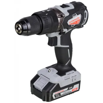 Дрель-шуруповерт ИНТЕРСКОЛ ДАУ-13/18В 60, 18 В, 2000 об/мин, 30000 уд/мин, с 2 АКБ 2 Ач и ЗУ, в кейсе (574.2.2.70)