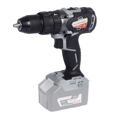 Дрель-шуруповерт ИНТЕРСКОЛ ДАУ-13/18В 60, 18 В, 2000 об/мин, 30000 уд/мин, без АКБ и ЗУ, в кейсе (574.0.0.70)