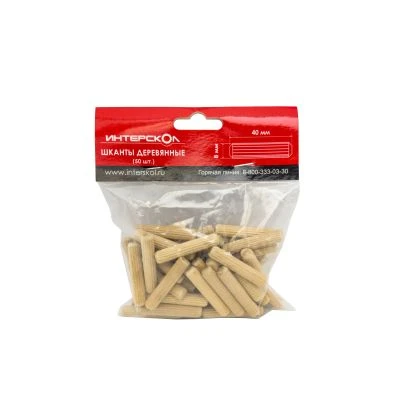 Набор шкантов ИНТЕРСКОЛ 10х40 мм (50 шт) (2208904001001)