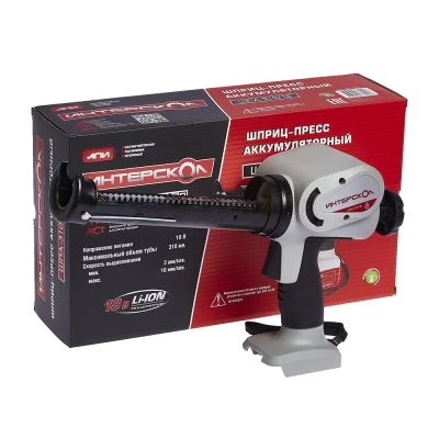 Аккумуляторный пистолет для герметика ИНТЕРСКОЛ ШПА-310/18, 18 В, , без АКБ и ЗУ (647.1.0.70)