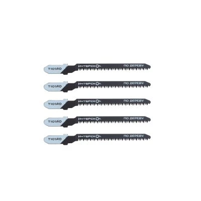 Пилка для лобзика ИНТЕРСКОЛ T-101АО, по дереву, 5 шт. (35150.076)