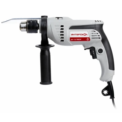 Ударная дрель ИНТЕРСКОЛ ДУ-13/780ЭР, 780 Вт, 2700 об/мин, 30000 уд/мин (421.1.0.00)