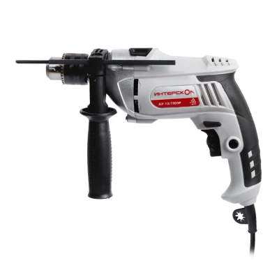 Ударная дрель ИНТЕРСКОЛ ДУ-13/750ЭР, 750 Вт, 2800 об/мин, 45000 уд/мин (546.1.0.00)