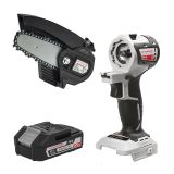 Аккумуляторная цепная пила ИНТЕРСКОЛ ПЦА-4 МультиМАКС18, 18 В, 10 см, с АКБ 2.5 Ач и ЗУ (755.1.3.48)