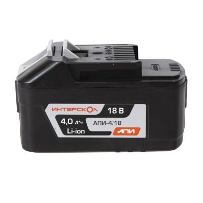 Аккумуляторный слайдерный блок ИНТЕРСКОЛ АПИ-4/18И, Li-Ion, 18 В, 4 Ач, 1 шт. (2400.121)
