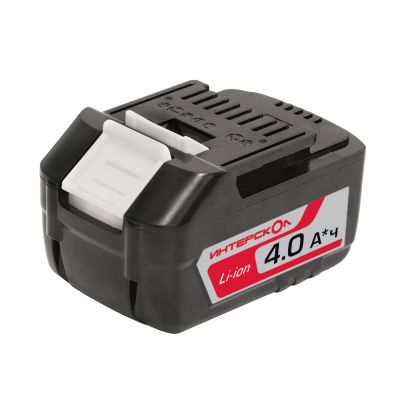 Аккумуляторный слайдерный блок ИНТЕРСКОЛ АПИ-4/18, Li-Ion, 18 В, 4 Ач, 1 шт. (2400.021)