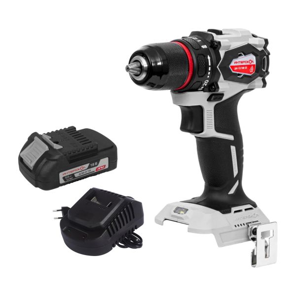Аккумуляторная дрель-шуруповерт ИНТЕРСКОЛ ДА-13/18В 55, 18 В, 1850 об/мин, с АКБ 2 Ач и ЗУ (952.0.0.70-B2C)