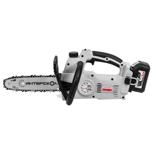 Аккумуляторная цепная пила ИНТЕРСКОЛ ПЦА-10/18В, 18 В, 25.4 см, 10 м/с, с АКБ 2 Ач и ЗУ (696.1.0.70-B2C)