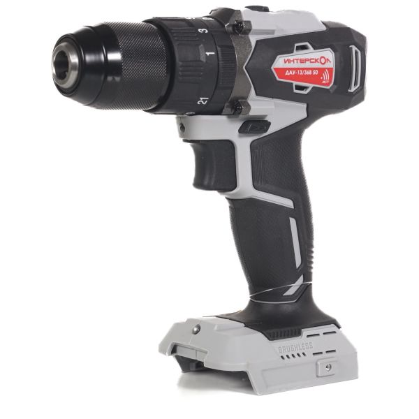 Ударная дрель-шуруповерт ИНТЕРСКОЛ ДАУ-13/36В 50, 36 В, 1700 об/мин, 25500 уд/мин, с АКБ 2.5 Ач и ЗУ (850.0.0.70-B25C)