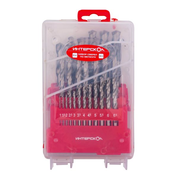 Набор сверл ИНТЕРСКОЛ по металлу, 1-13 мм, 25 шт. (18101.025)