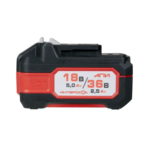 Аккумуляторный слайдерный блок ИНТЕРСКОЛ АПИ-5(2,5)/18(36)И, Li-Ion, 18/36 В, 5/2.5 Ач, 1 шт. (2400.205)