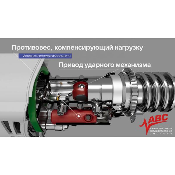 Перфоратор ИНТЕРСКОЛ П-32/1100АВС, с активной виброзащитой, 1100 Вт, 3.4 Дж, 5300 уд/мин (977.1.0.70)