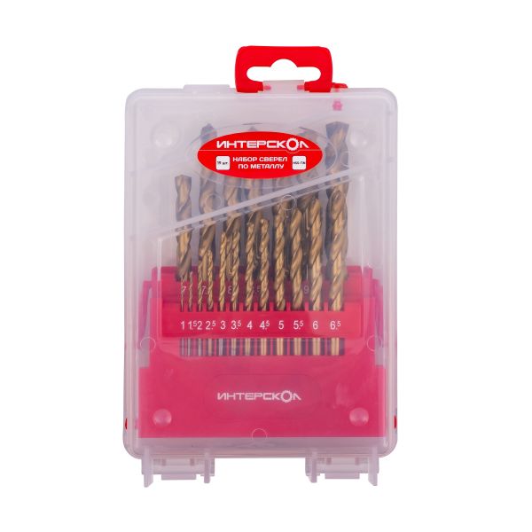 Набор сверл ИНТЕРСКОЛ по металлу, 1-10 мм, 19 шт. (18301.019)