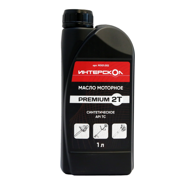 Масло моторное ИНТЕРСКОЛ Premium, 2-х тактное, синтетическое, 1000 мл (90101.002)