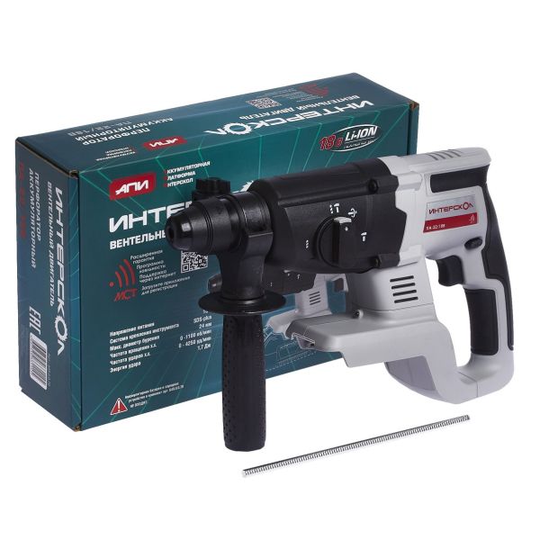 Аккумуляторный перфоратор ИНТЕРСКОЛ ПА-22/18В, 18 В, 1.7 Дж, 4250 уд/мин, без АКБ и ЗУ (649.0.0.70)