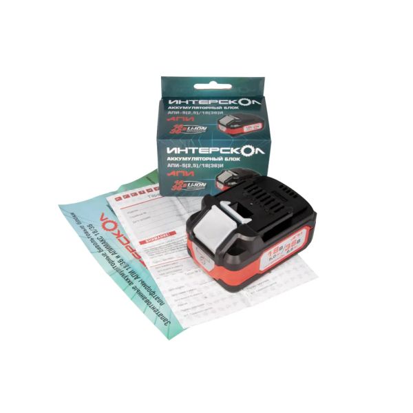 Аккумуляторный ударный гайковерт ИНТЕРСКОЛ ГАУ-250/36ВЭ, 36 В, 250 Нм, 3200 уд/мин, с АКБ 2.5 Ач и ЗУ (863.0.0.70-B25C)
