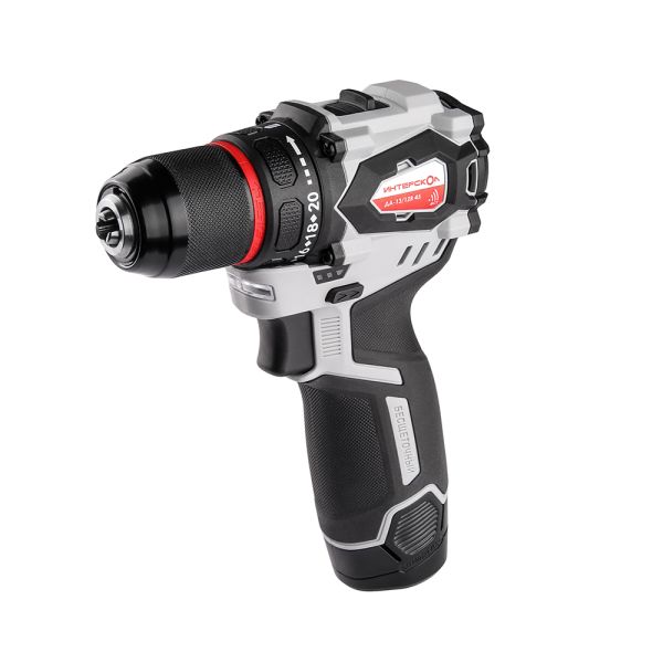 Аккумуляторная дрель-шуруповерт ИНТЕРСКОЛ МиниМАКС ДА-13/12В 45, 12 В, 1850 об/мин, с 2 АКБ 2.5 Ач и ЗУ, в кейсе (950.2.2.70)