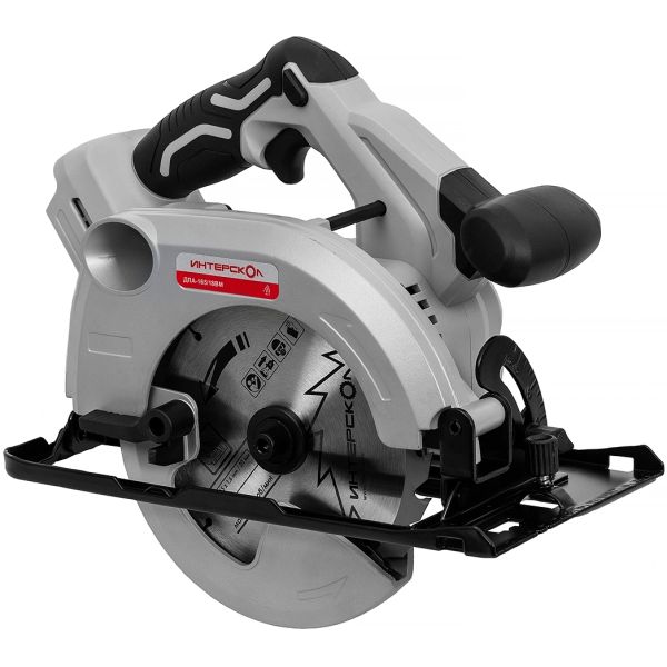 Аккумуляторная дисковая пила ИНТЕРСКОЛ ДПА-165/18ВМ, 18 В, 165 мм, 5000 об/мин, с АКБ 2 Ач и ЗУ (762.0.0.70-B2C)