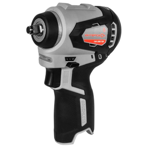 Аккумуляторный ударный гайковерт ИНТЕРСКОЛ ГАУ-250/12ВЭ, 12 В, 250 Нм, 3200 уд/мин, с АКБ 5 Ач и ЗУ (804.1.0.70-B5C)