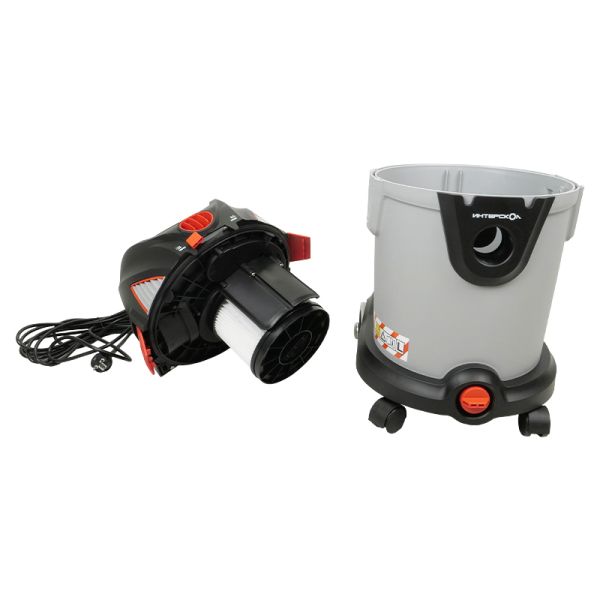 Пылесос строительный ИНТЕРСКОЛ ПУ-30/1400РЭ, 1400 Вт, 30 л, 3 комплекта мешков в подарок (707.1.1.03)