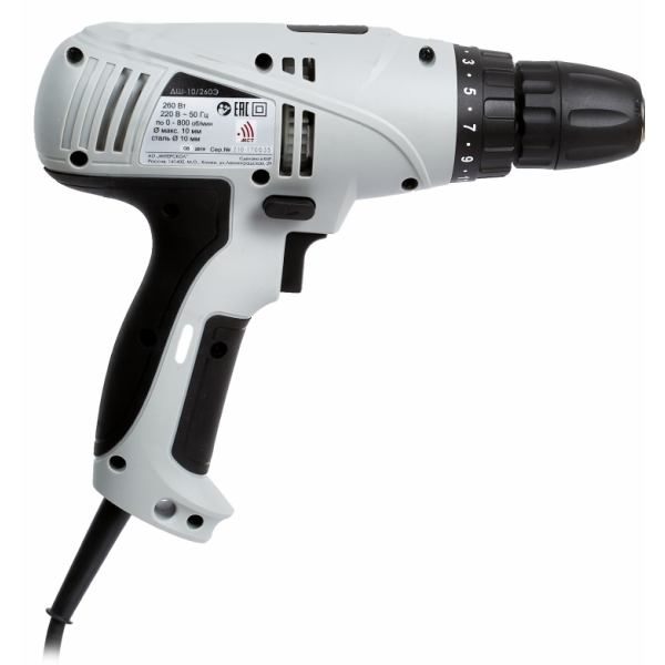 Дрель-шуруповерт ИНТЕРСКОЛ Ш-700ЭР, 701 Вт, 4000 об/мин (39.1.0.10)