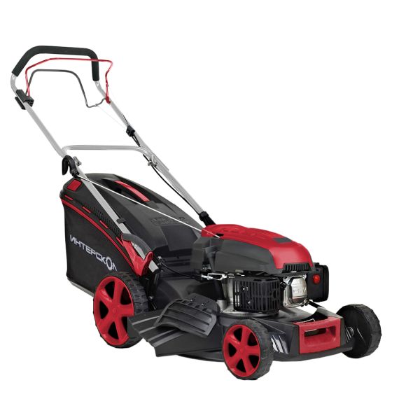 Бензиновая газонокосилка ИНТЕРСКОЛ ГБ-53/196СБ, 6 л.с, 196 см³, 3000 об/мин, 65 л (933.0.0.70)