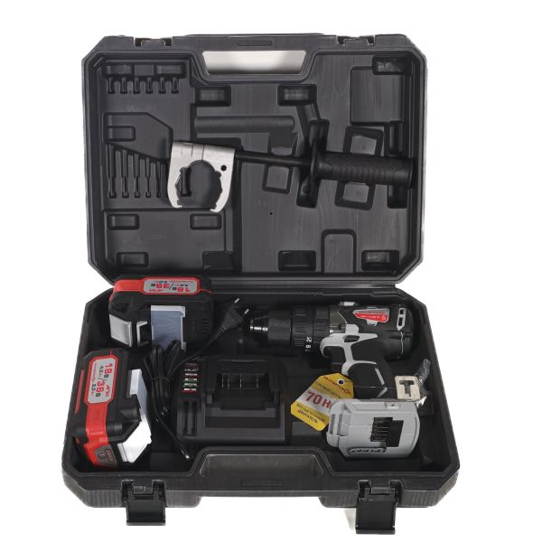 Дрель-шуруповерт ИНТЕРСКОЛ ДАУ-13/36В 70, 36 В, 1900 об/мин, 30000 уд/мин, с 2 АКБ 2 Ач и ЗУ, в кейсе (813.2.2.70)