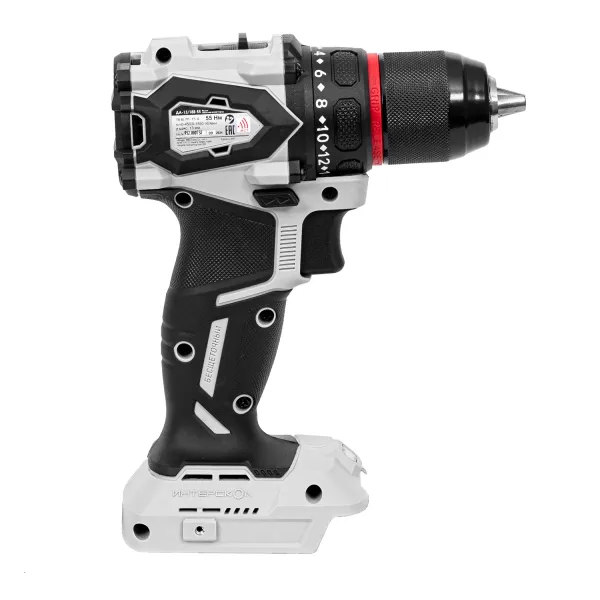 Аккумуляторная дрель-шуруповерт ИНТЕРСКОЛ ДА-13/18В 55, 18 В, 1850 об/мин, без АКБ и ЗУ (952.0.0.70)