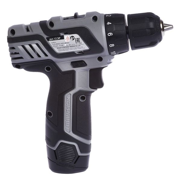 Набор электроинструмента ИНТЕРСКОЛ 12 В: ДА-12ЭР 28 + ГА-70/12ВЭ + ПА-12/12В +УШМ-76/12В, с 2 АКБ 2 Ач и ЗУ