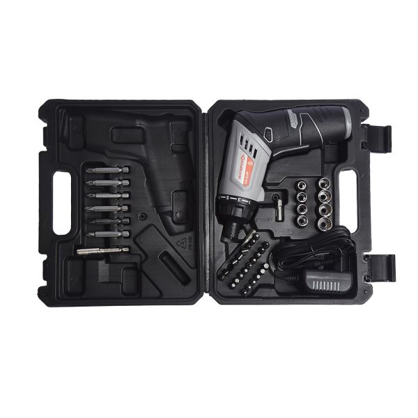 Аккумуляторная отвертка ИНТЕРСКОЛ ОА-3,6Ф, 3.6 В, 5 Н·м, 200 об/мин, 1 АКБ 1.3 Ач и ЗУ, в кейсе, 433.0.1.00