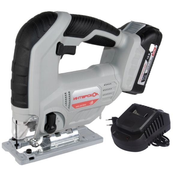 Аккумуляторный лобзик ИНТЕРСКОЛ МПА-65/18Л2, 18 В, 3000 ход/мин, 20 мм, с АКБ 2 Ач и ЗУ (630.0.0.70-B2C)