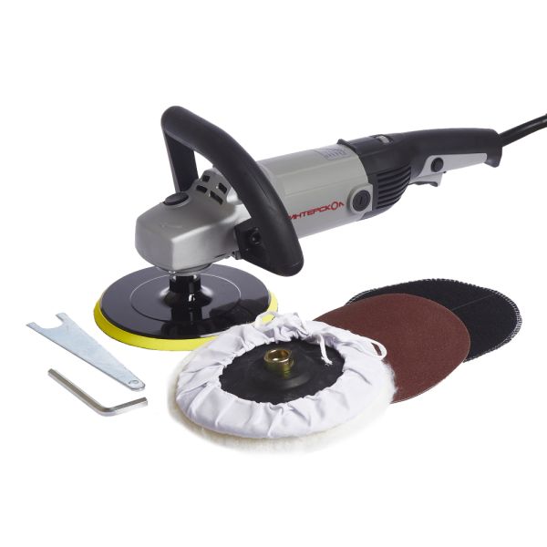 Угловая полировальная машина ИНТЕРСКОЛ УПМ-180/1300ЭМ, 1300 Вт, 180 мм, 2200 об/мин (180.1.1.00)