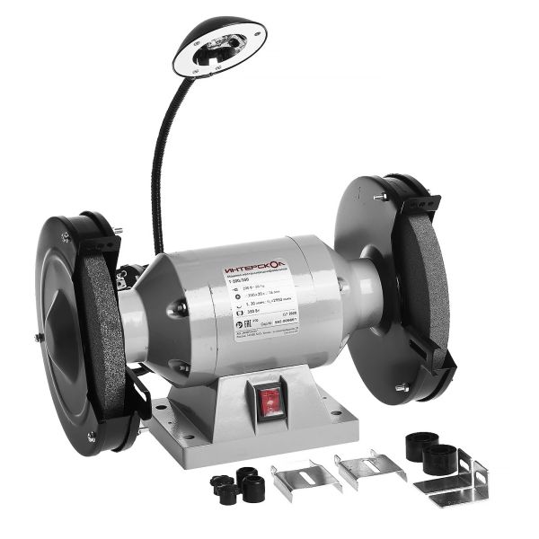 Заточная машина ИНТЕРСКОЛ Т-200/350, 350 Вт, 200 мм, 2950 об/мин, (592.1.0.00)