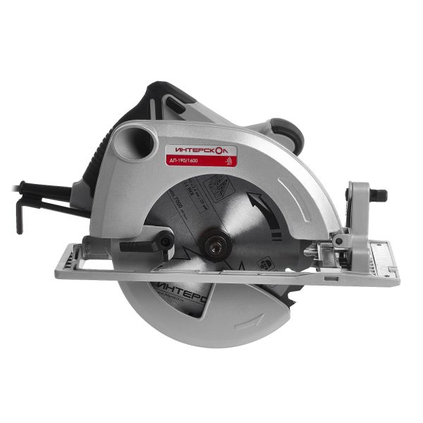 Дисковая (циркулярная) пила ИНТЕРСКОЛ ДП-190/1600, 1600 Вт, 190 мм, 6000 об/мин, 552.1.1.70